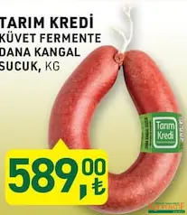 TARIM KREDİ KÜVET FERMENTE DANA KANGAL SUCUK KG